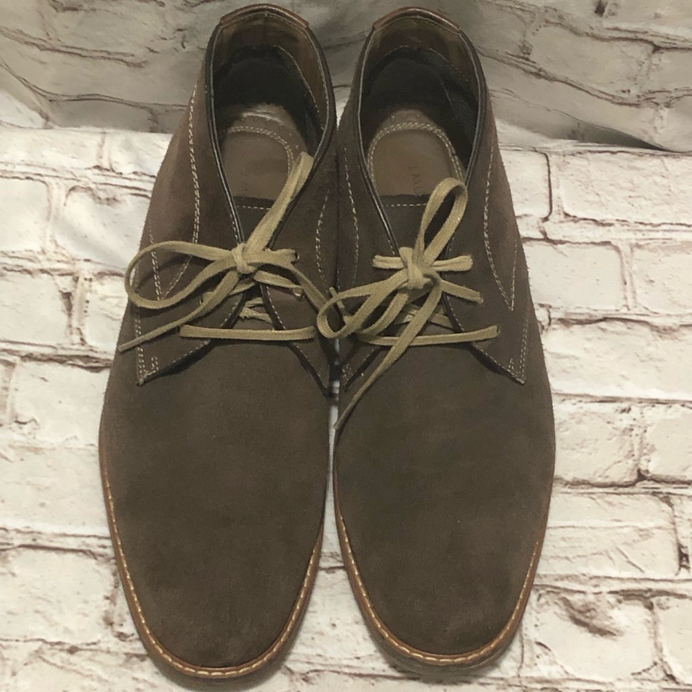 Johnston & Murphy J. Murphy Brown Suede Chukka Boots with Stitch Academia sz 12M - Picture 4 of 13